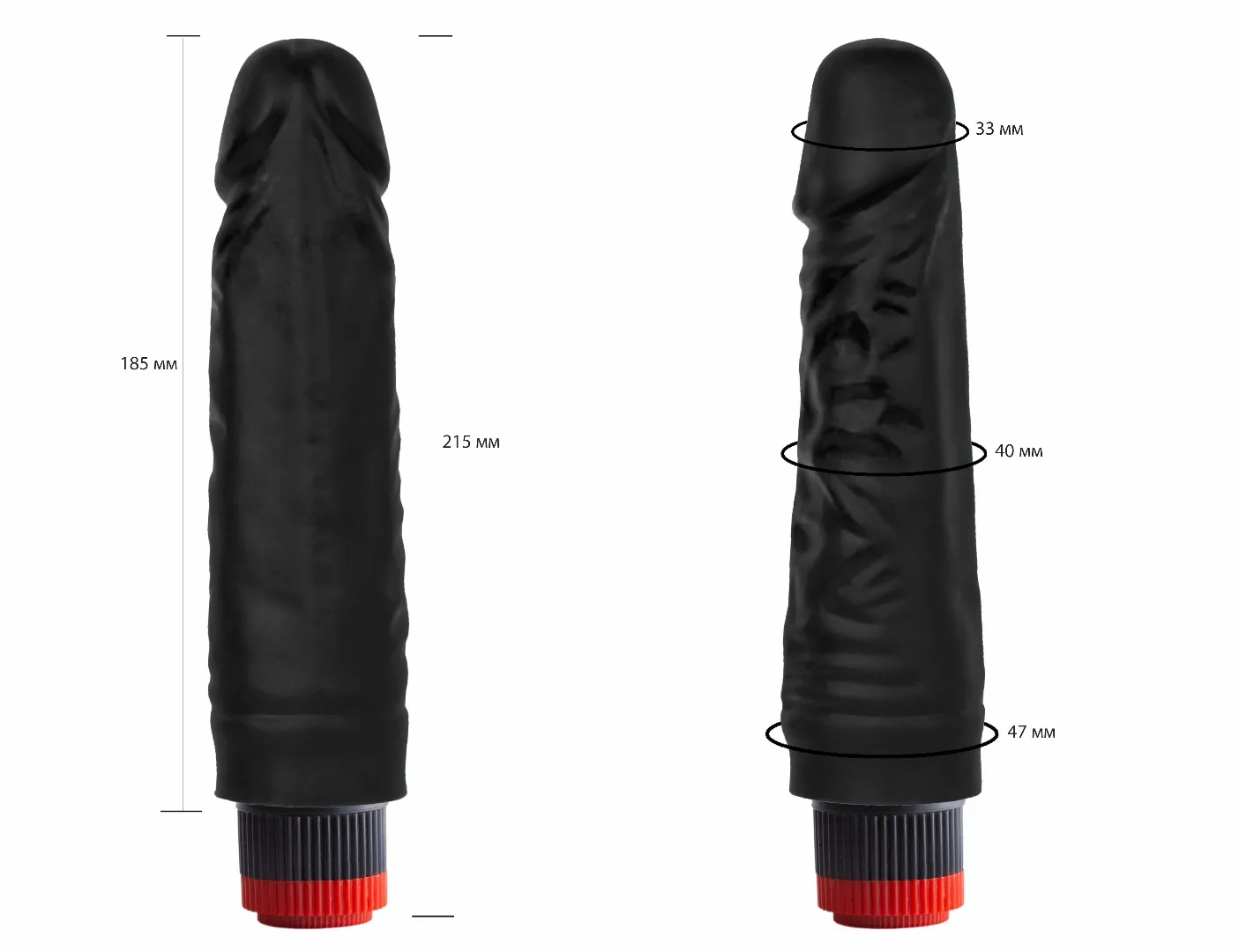 вибратор реалистик черный  биоклон 411100ru в Севастополе