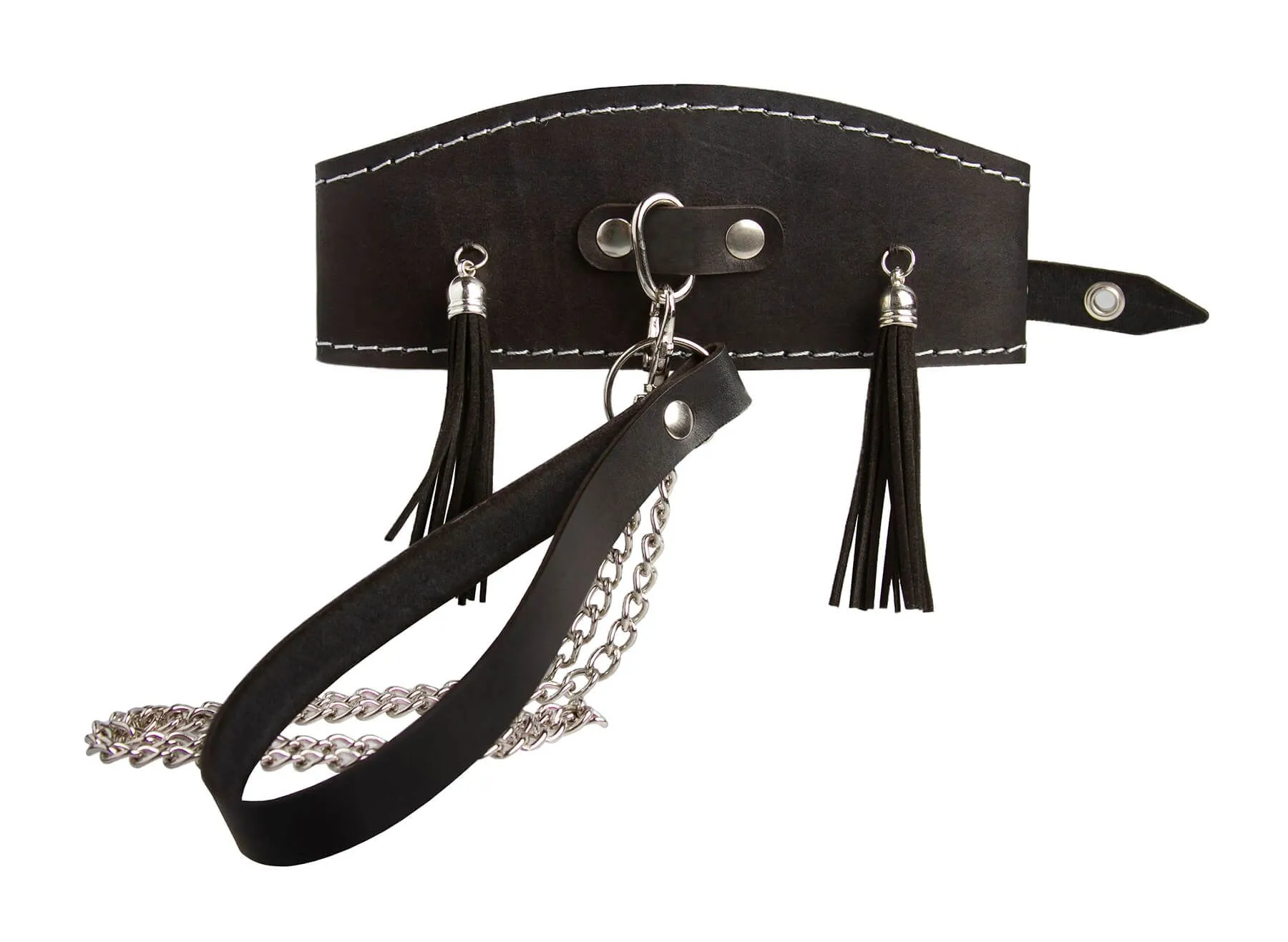 ошейник высокий pinkrabbit с кисточками, чёрный в Севастополе