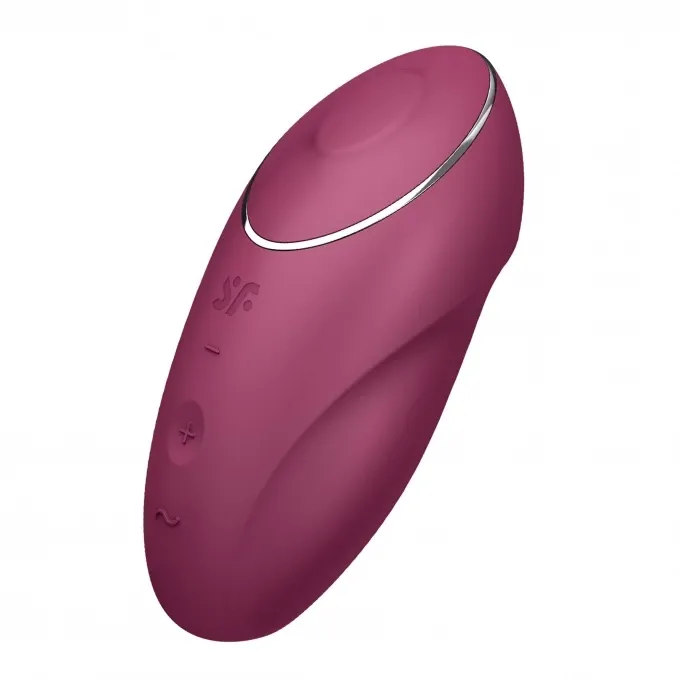 вибромассажер satisfyer tap & climax 1, силикон, бордовый, 11 см в Севастополе