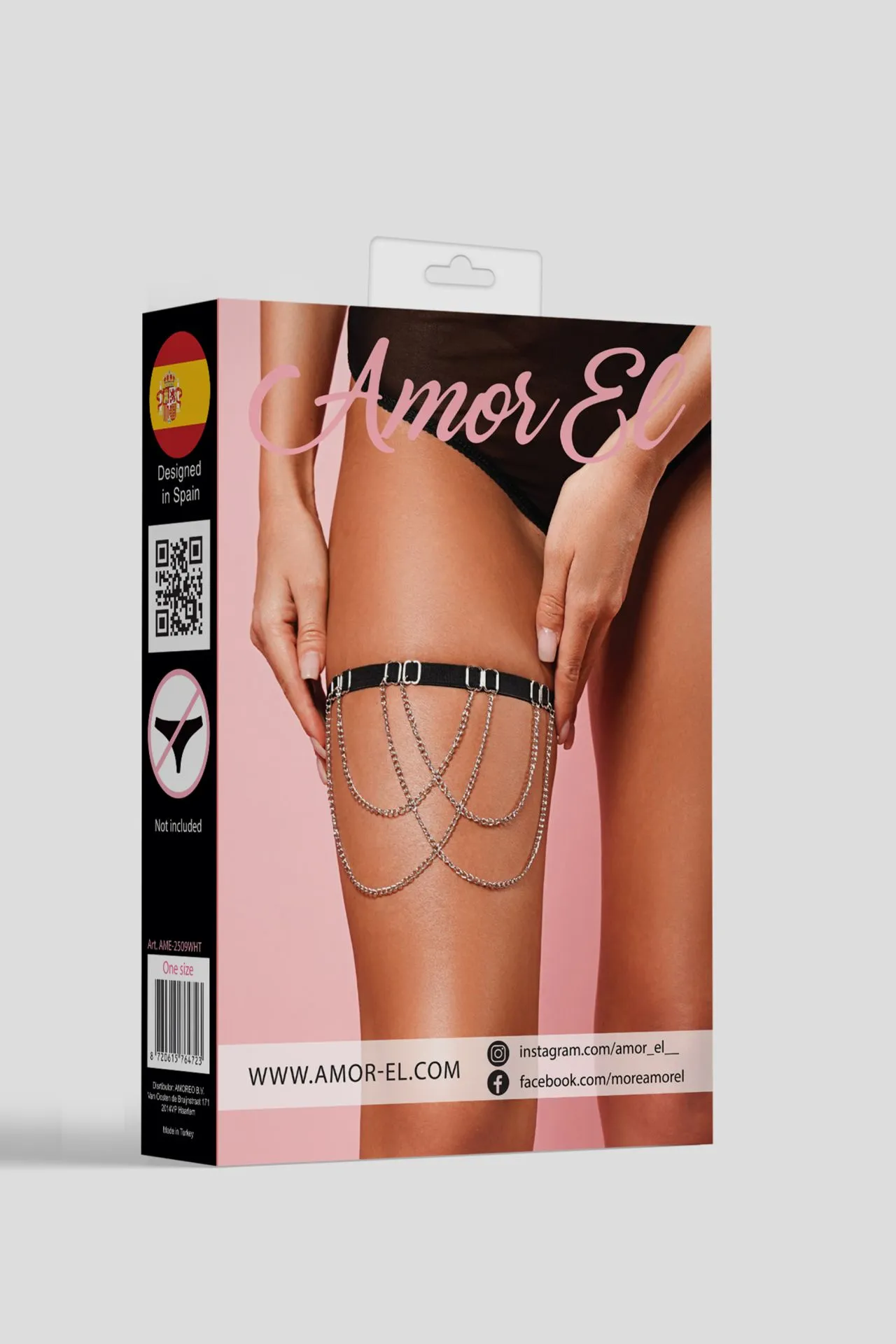 Эротическое подвязка с декоративными цепочками цепочками с регуляторами на резинке в едином размере (xs-l) в Севастополе