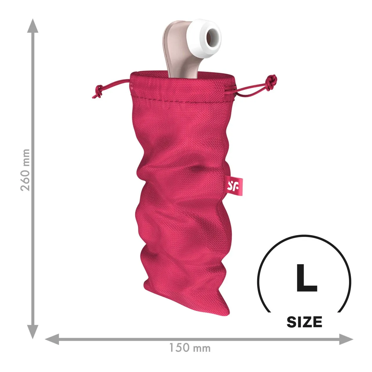 мешочек для хранения вибромассажера treasure bag l (pink) в Севастополе