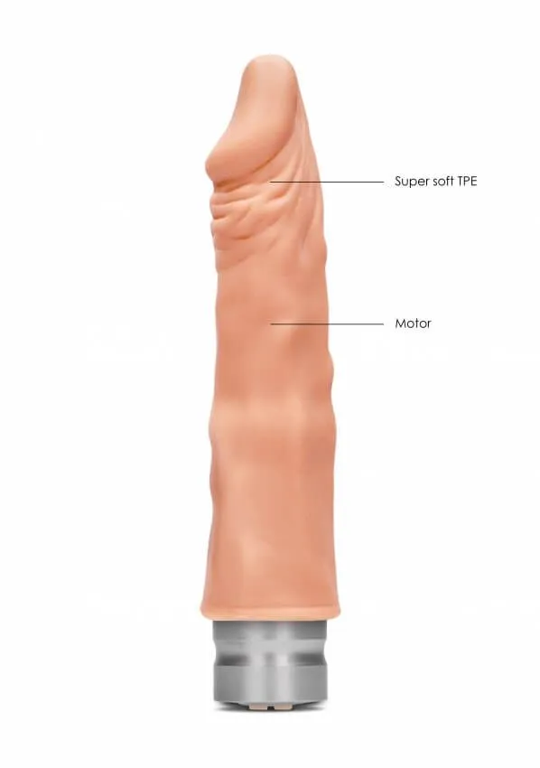 вибромассажер реалистичный realrock vibrating dildo, телесный в Севастополе