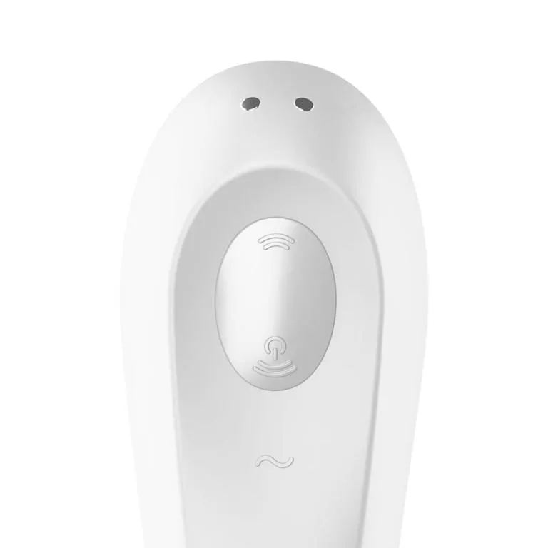 вакуумно-волновой вибромассажер dual  pleasure белый в Севастополе