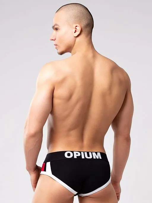Эротическое трусы мужские слипы opium r137, черные в Севастополе