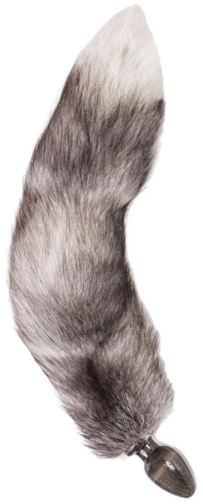 анальная пробка wild lust с серым лисьим хвостом, 3.2 см в Севастополе