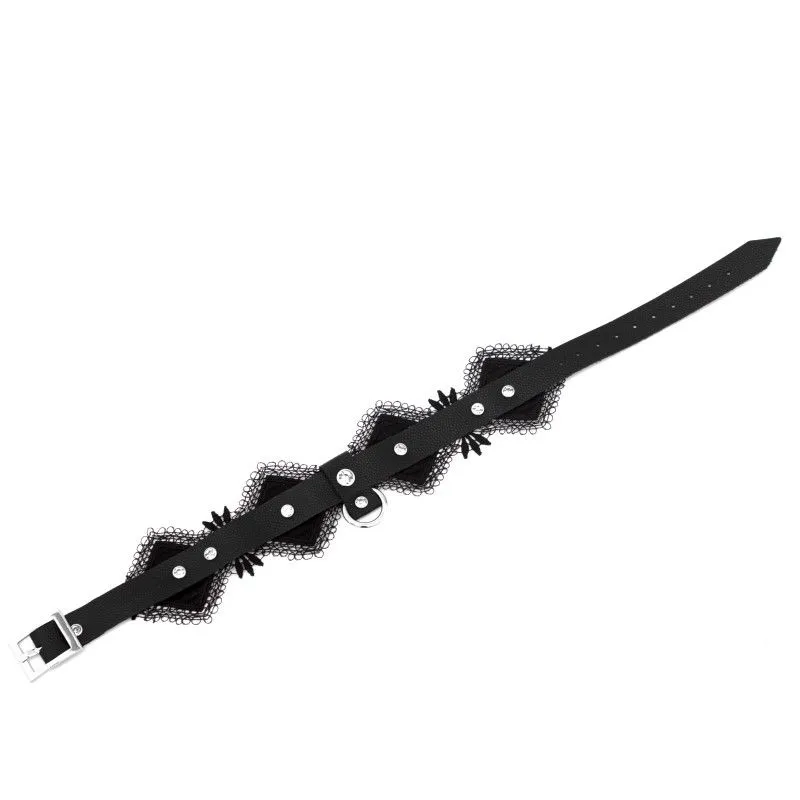 чокер с кружевом pinkrabbit чёрный в Севастополе