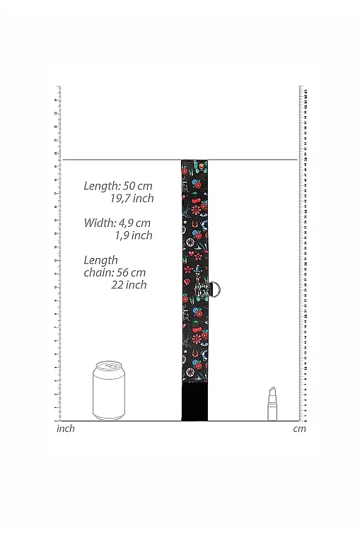 ошейник printed collar with leash old school tattoo style в Севастополе