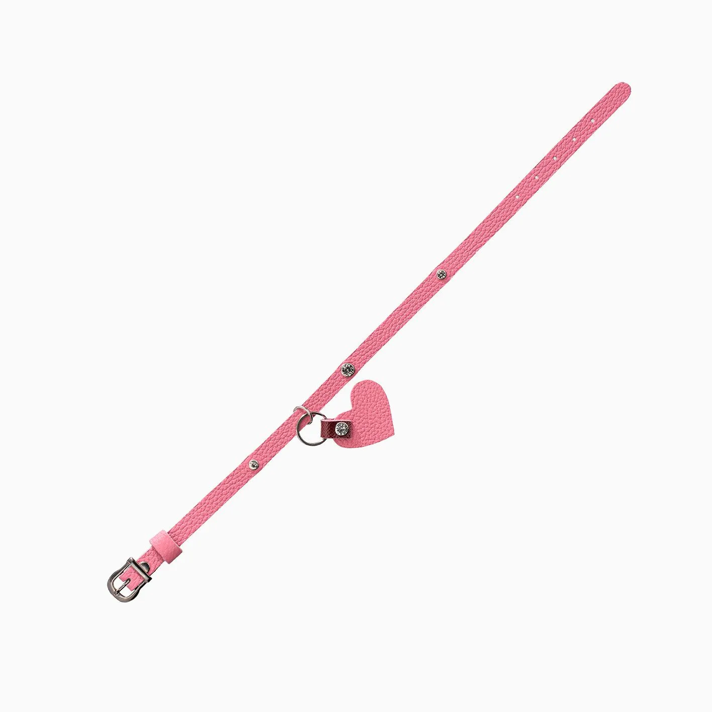 чокер со стразами и съёмным сердцем, розовый в Севастополе