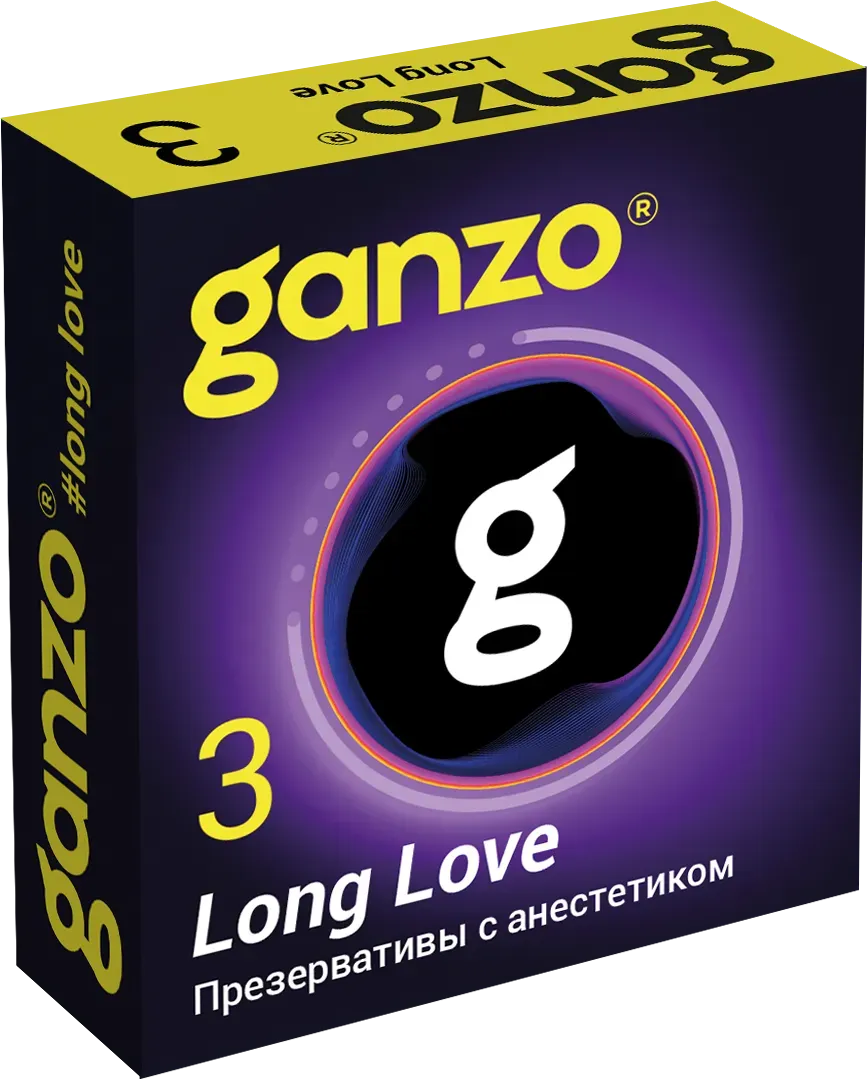 Презервативы презервативы с анестетиком ganzo long love, 3 шт в Севастополе
