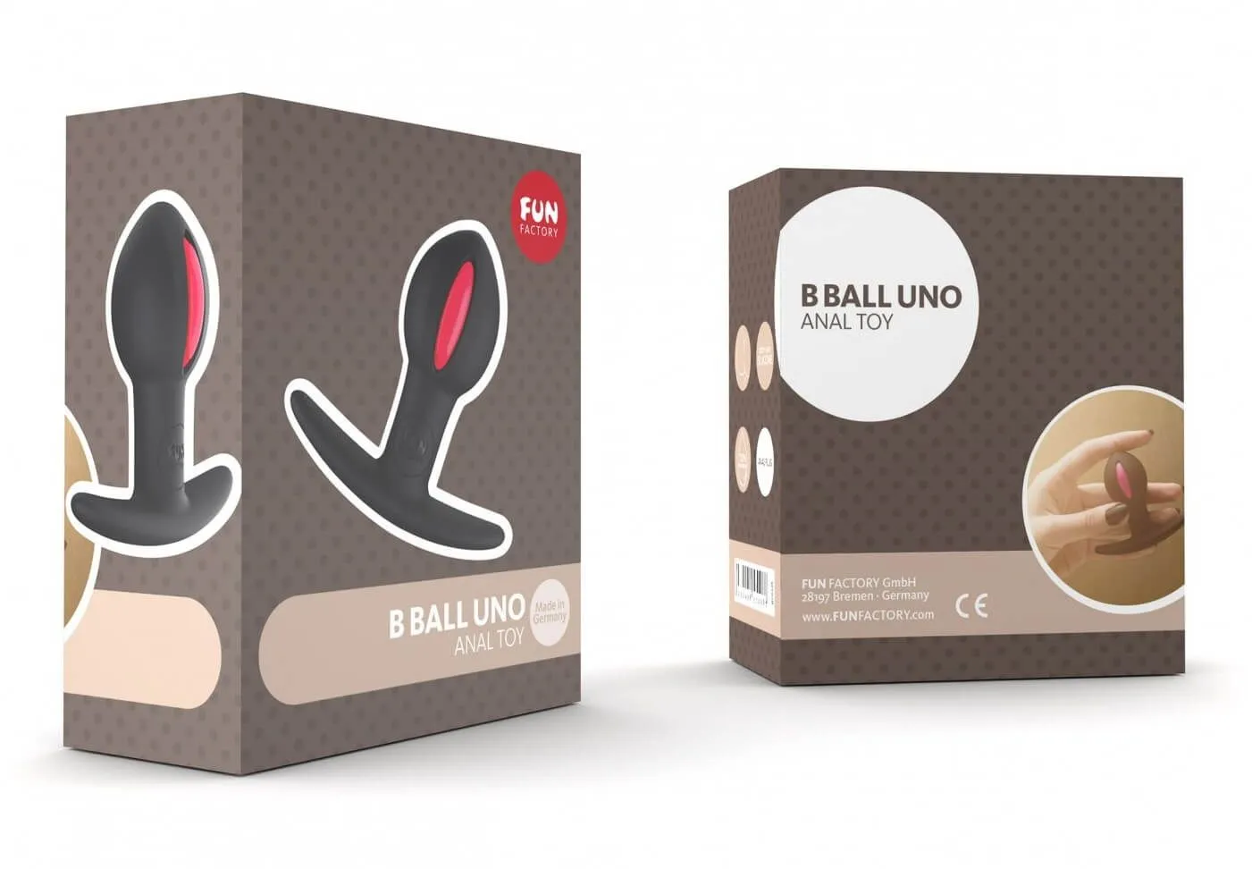 анальный шарик fun factory b ball uno, черно-малиновый в Севастополе