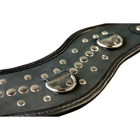 ошейник с клепками подиум фигурный, чёрный в Севастополе