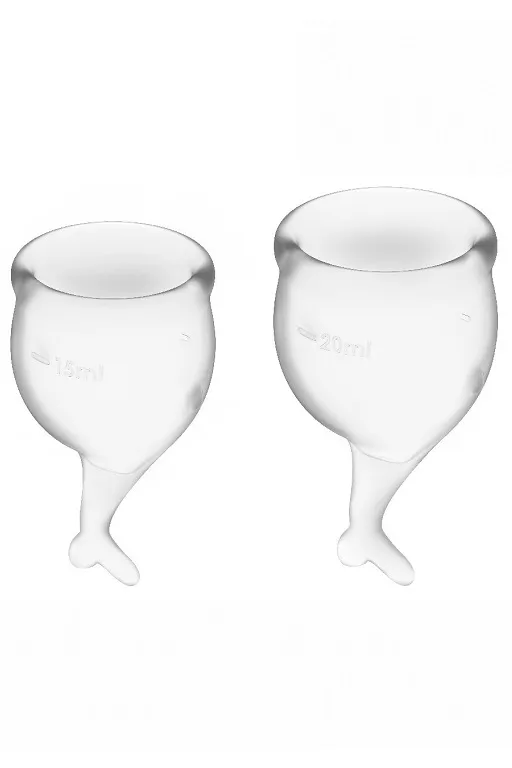 набор менструальных чаш satisfyer feel secure menstrual cup (transparent) в Севастополе