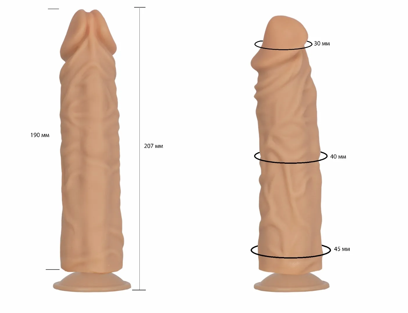 фаллоимитатор на присоске гелевый 100500ru в Севастополе