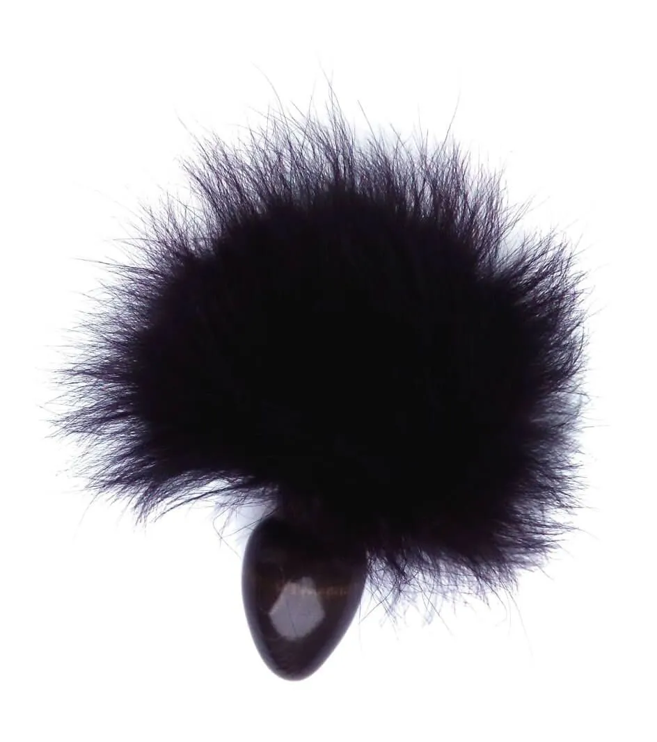 анальная пробка wild lust с черным заячьим хвостом, 3.2 см в Севастополе