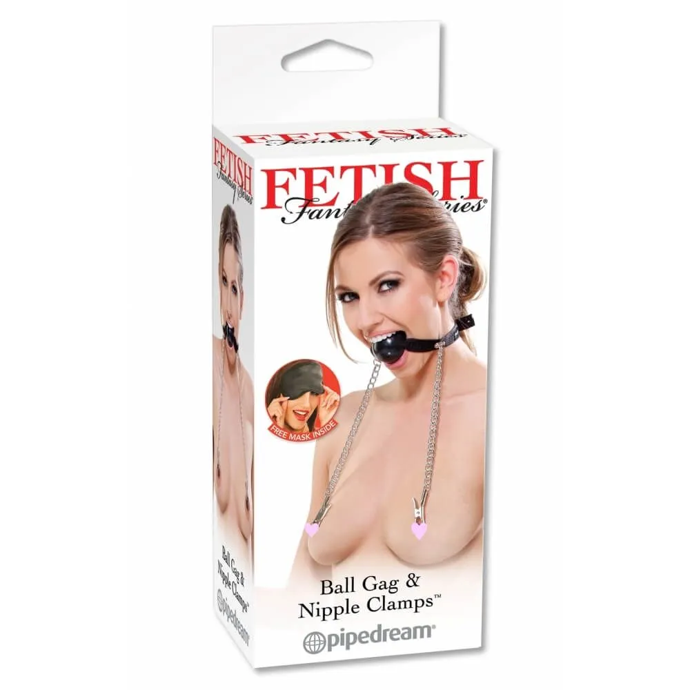 кляп pipedream ball gag & nipple clamps, с зажимами в Севастополе