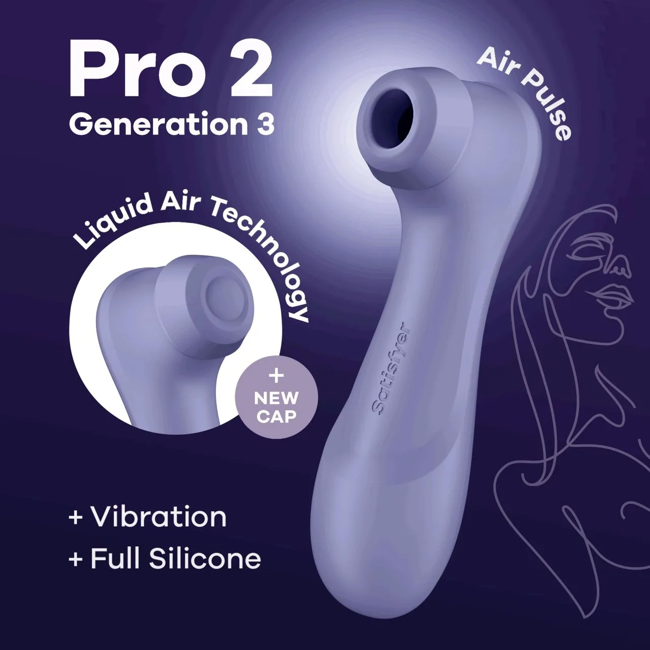 клиторальный вибростимулятор pro 2 generation 3 with liquid air (lilac) в Севастополе