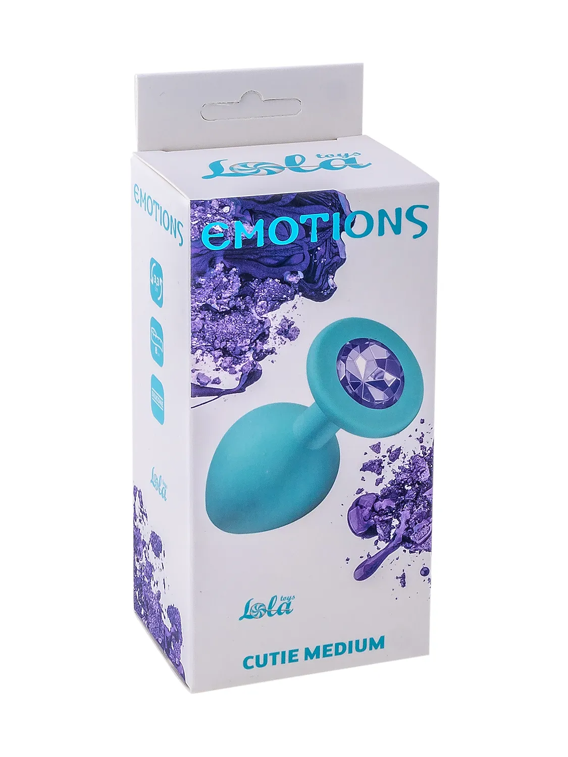 анальная пробка emotions cutie medium turquoise light purple crystal 4012-04lola в Севастополе