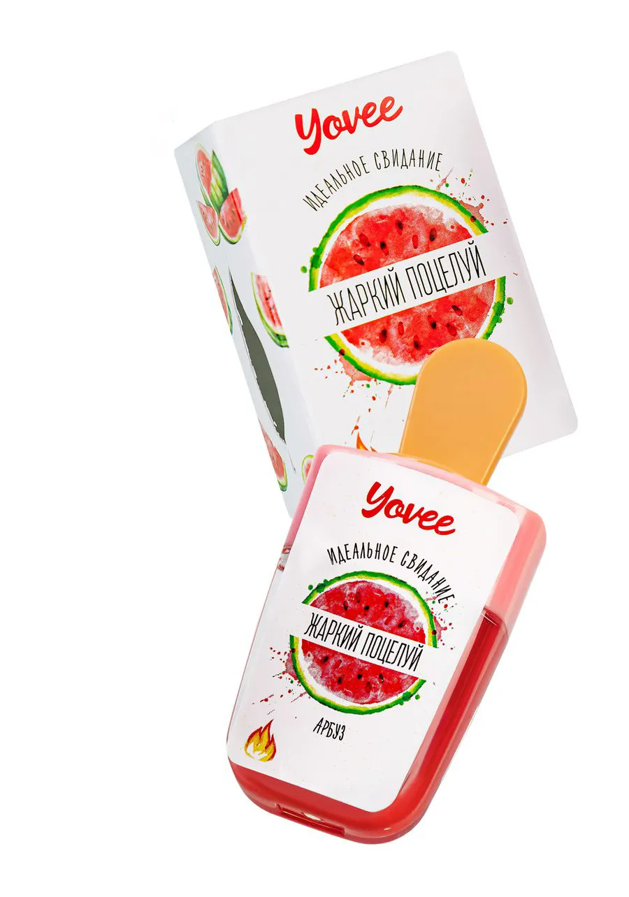 бальзам для губ yovee «жаркий поцелуй» с ароматом арбуза, разогревающий, 5 мл в Севастополе