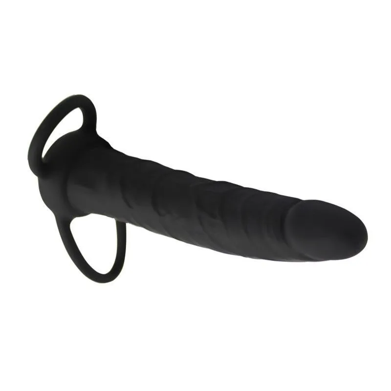 насадка анальная lovetoy silicone fantasy duoble prober, чёрная в Севастополе