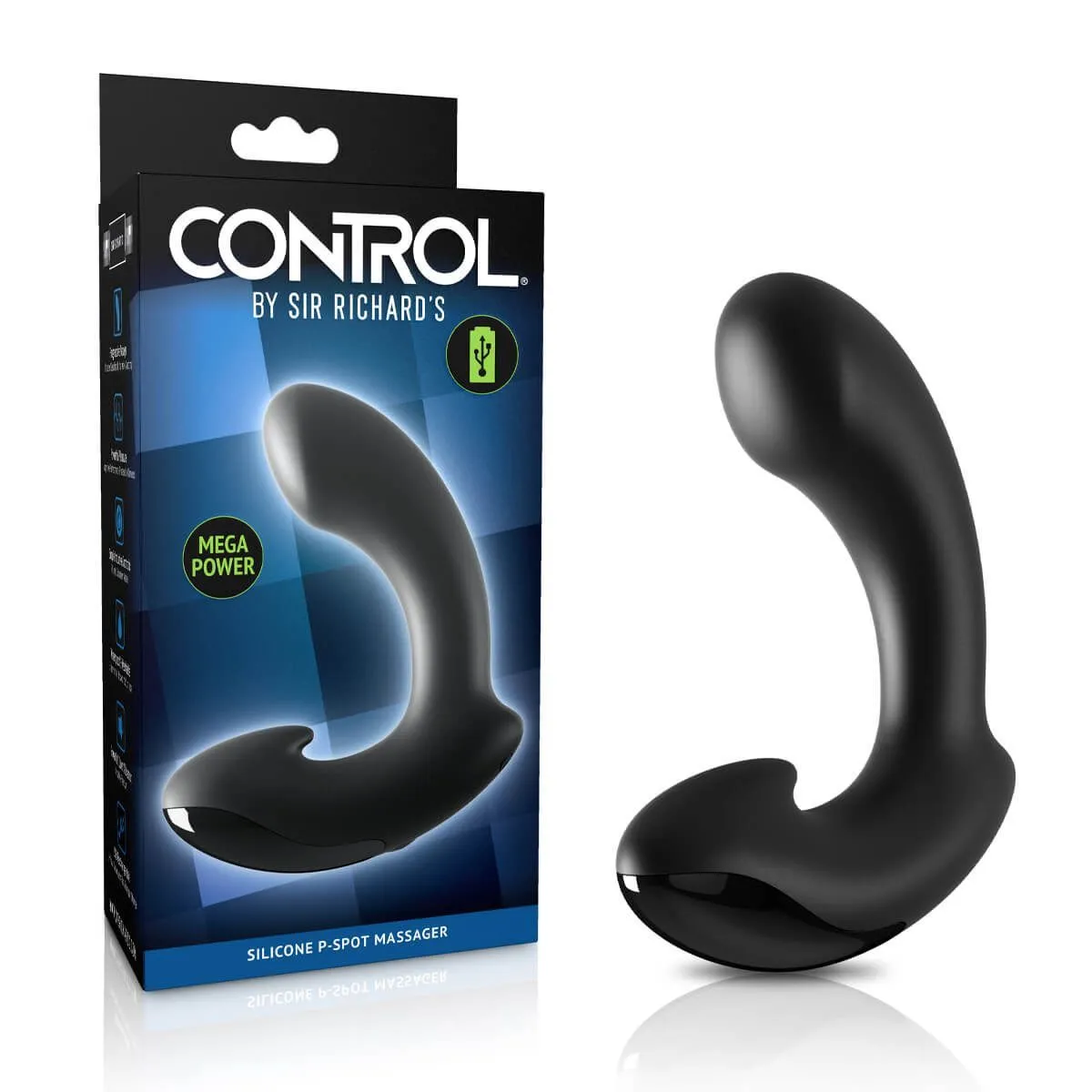 анальный массажер control by sir richards silicone p-spot massager, чёрный в Севастополе
