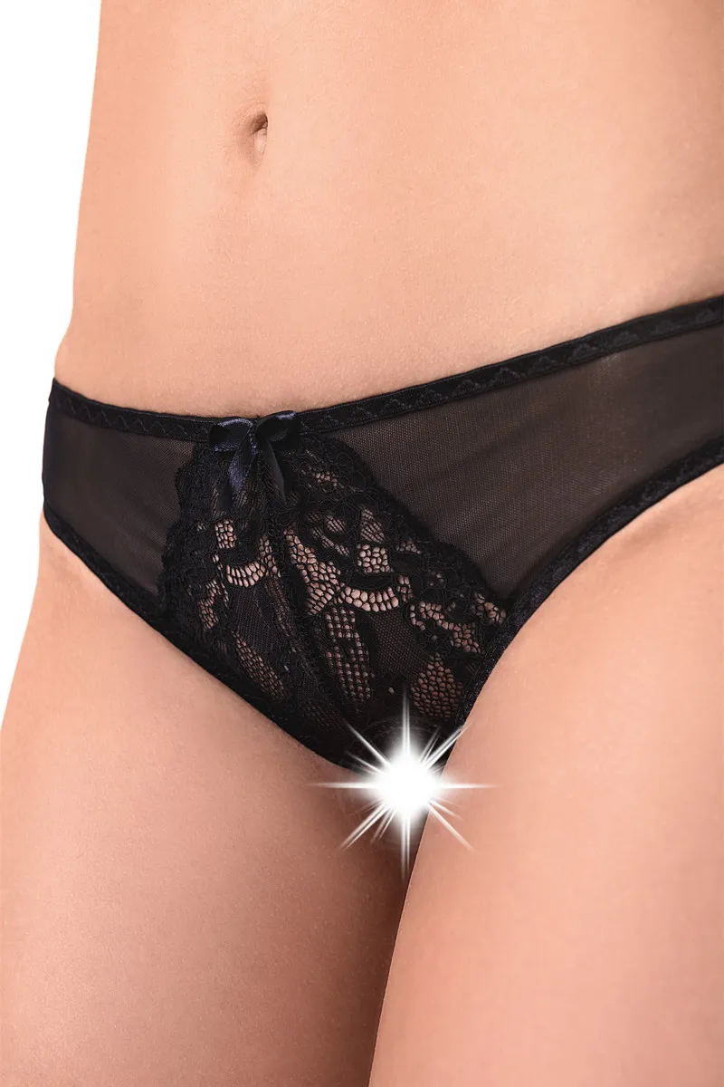 Эротическое эротические трусики с бантом erolanta mia, чёрные в Севастополе