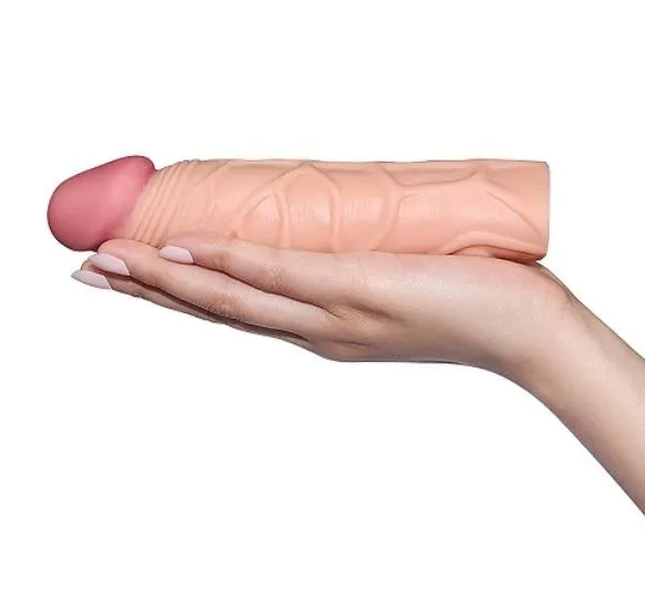 удлиняющая насадка lovetoy pleasure x-tender, телесная в Севастополе