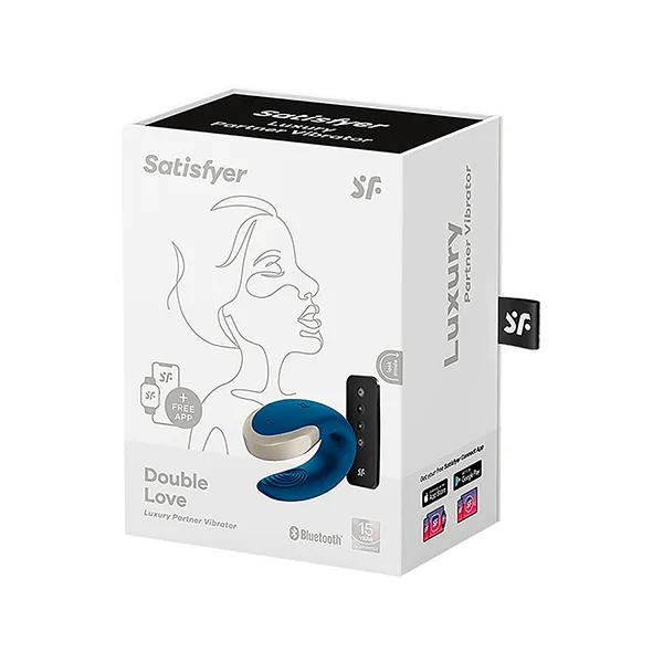 многофункциональный стимулятор для пар satisfyer partner double love, синий в Севастополе