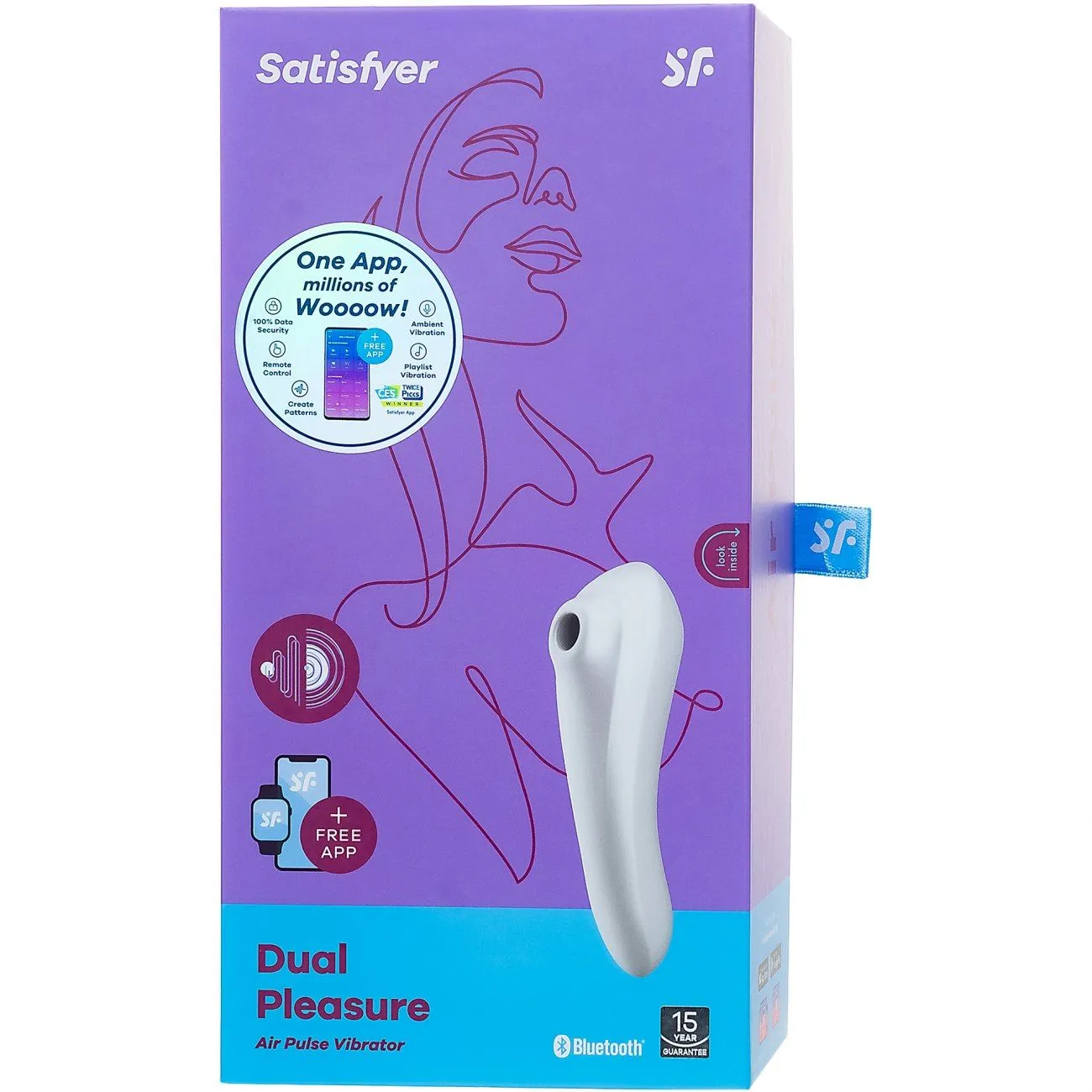 вакуум-волновой бесконтактный стимулятор клитора satisfyer dual pleasure, белый в Севастополе