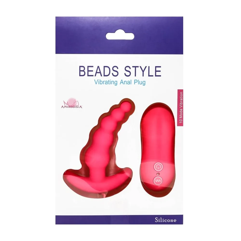 вибропробка с пультом aphrodisia beads style, розовая в Севастополе