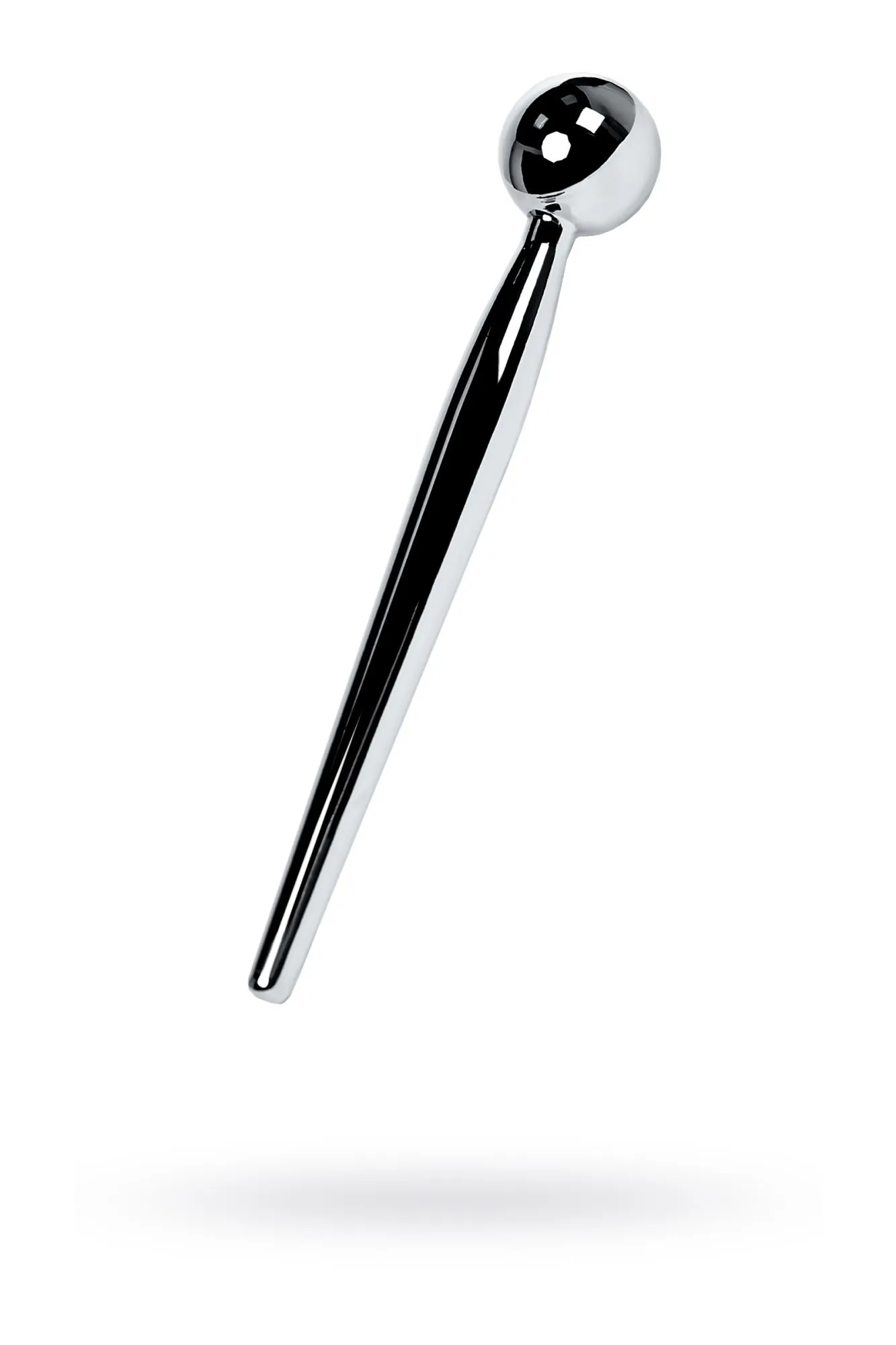 Уретральный плаг TOYFA Metal с ограничителем-шариком, серебряный