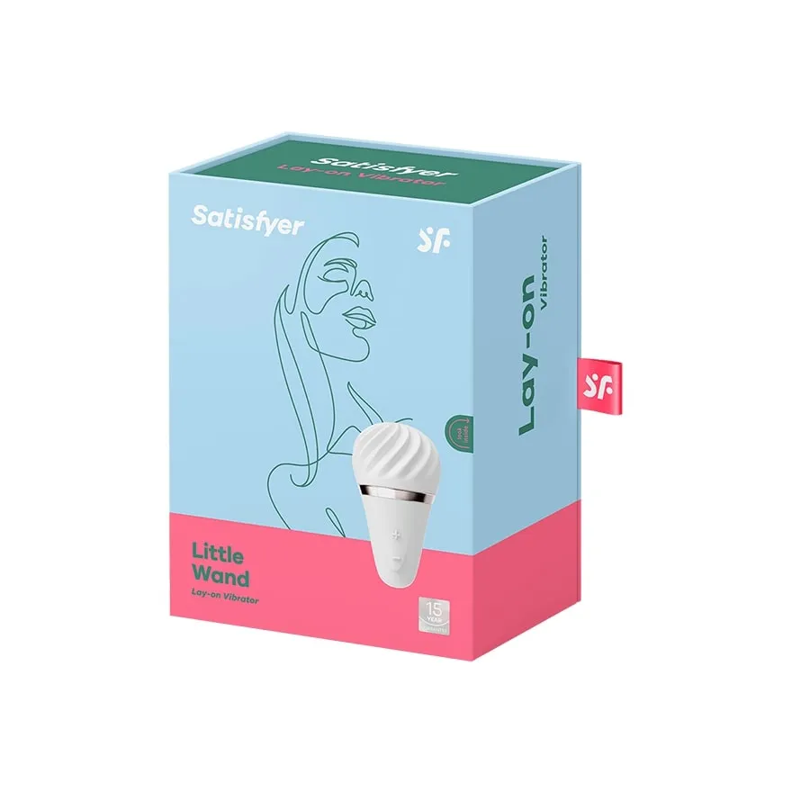 Мини вибромассажер Little Wand - белый с серебряным