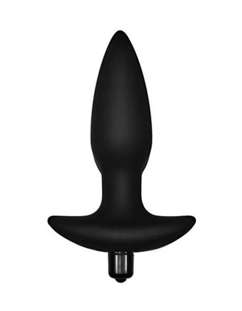 анальная пробка lovetoy silicone fantasy anal plug, с вибрацией, чёрная в Севастополе