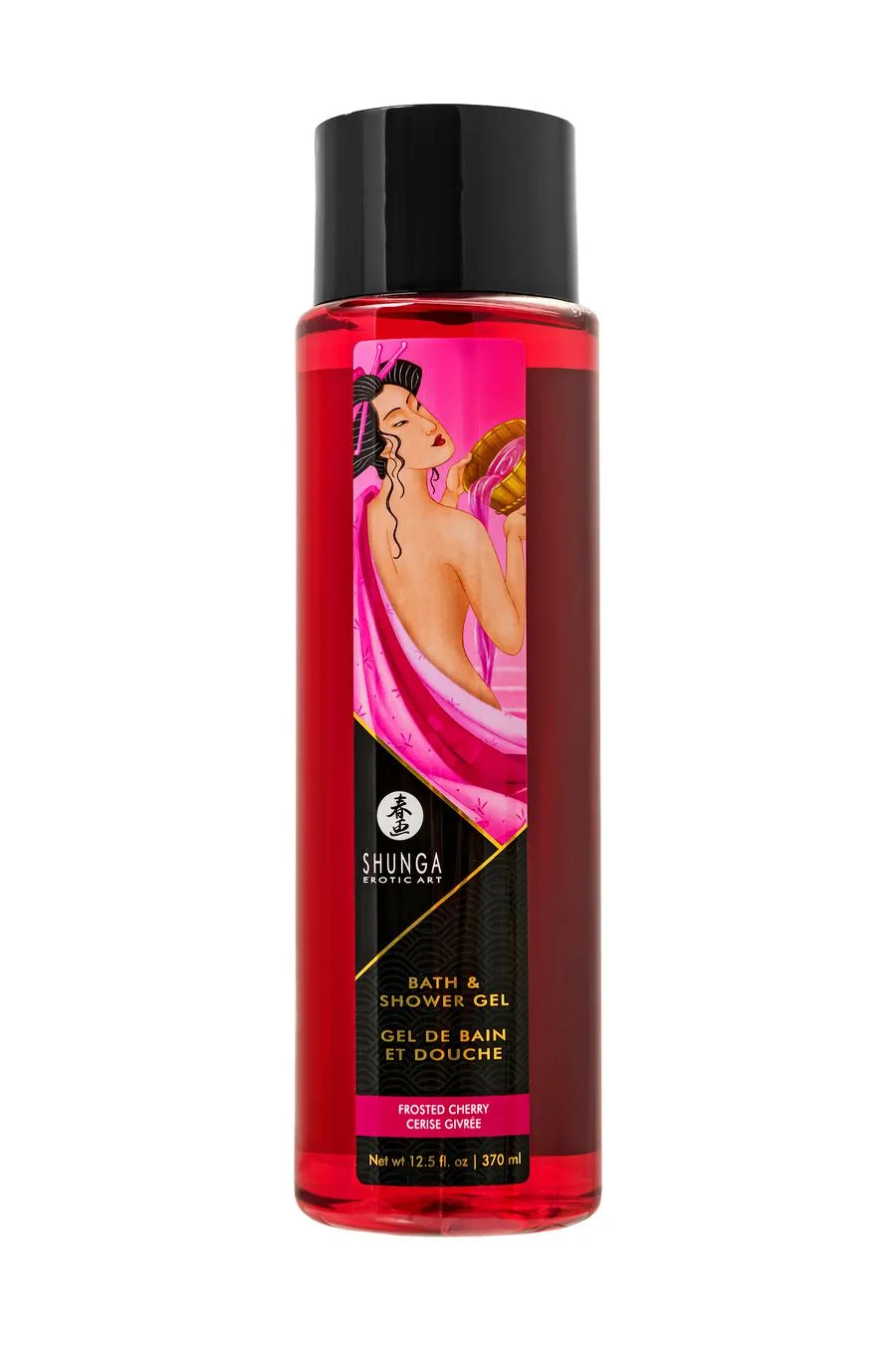 гель для ванны и душа shunga «морозная вишня», съедобный, на водной основе, 370 мл в Севастополе