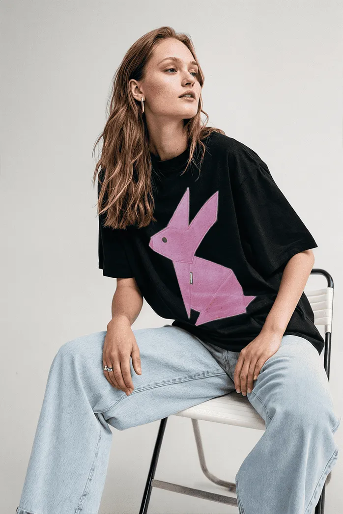 Футболка-блузка из футера ONESIZE, черная