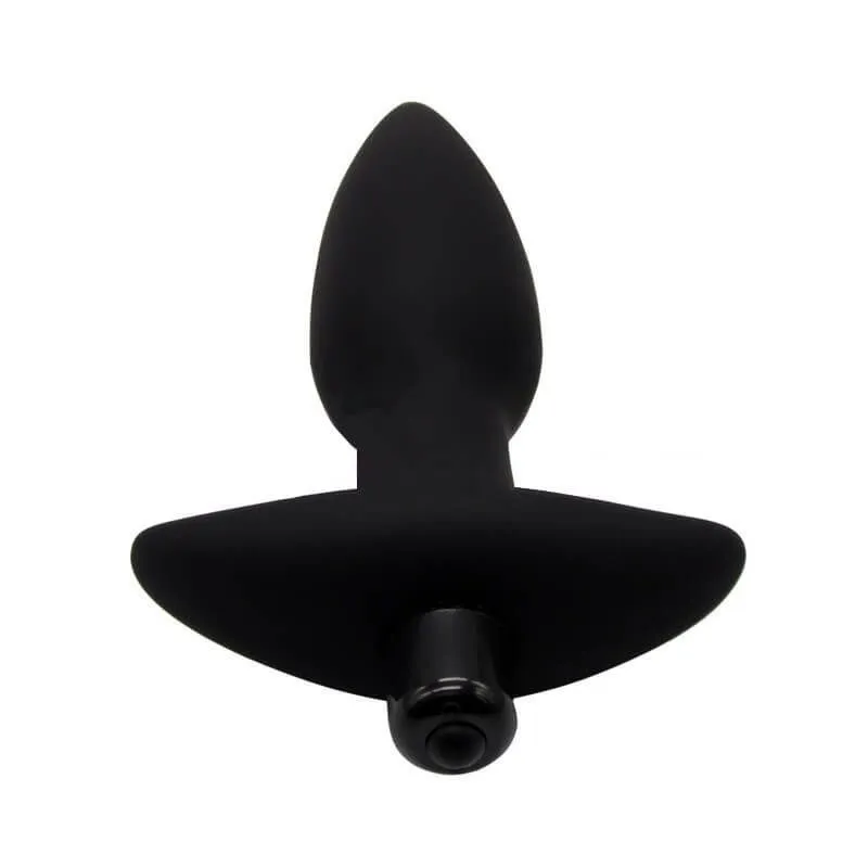 анальная пробка lovetoy silicone fantasy anal plug, с вибрацией, чёрная в Севастополе