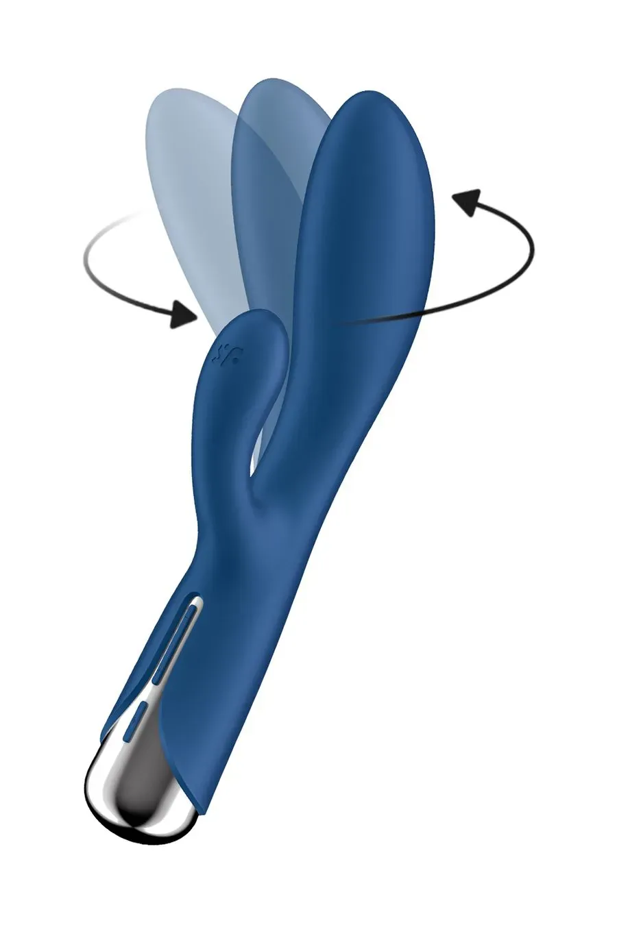 вибратор-кролик с ротацией satisfyer spinning rabbit 1, силикон, синий, 20,5 см в Севастополе