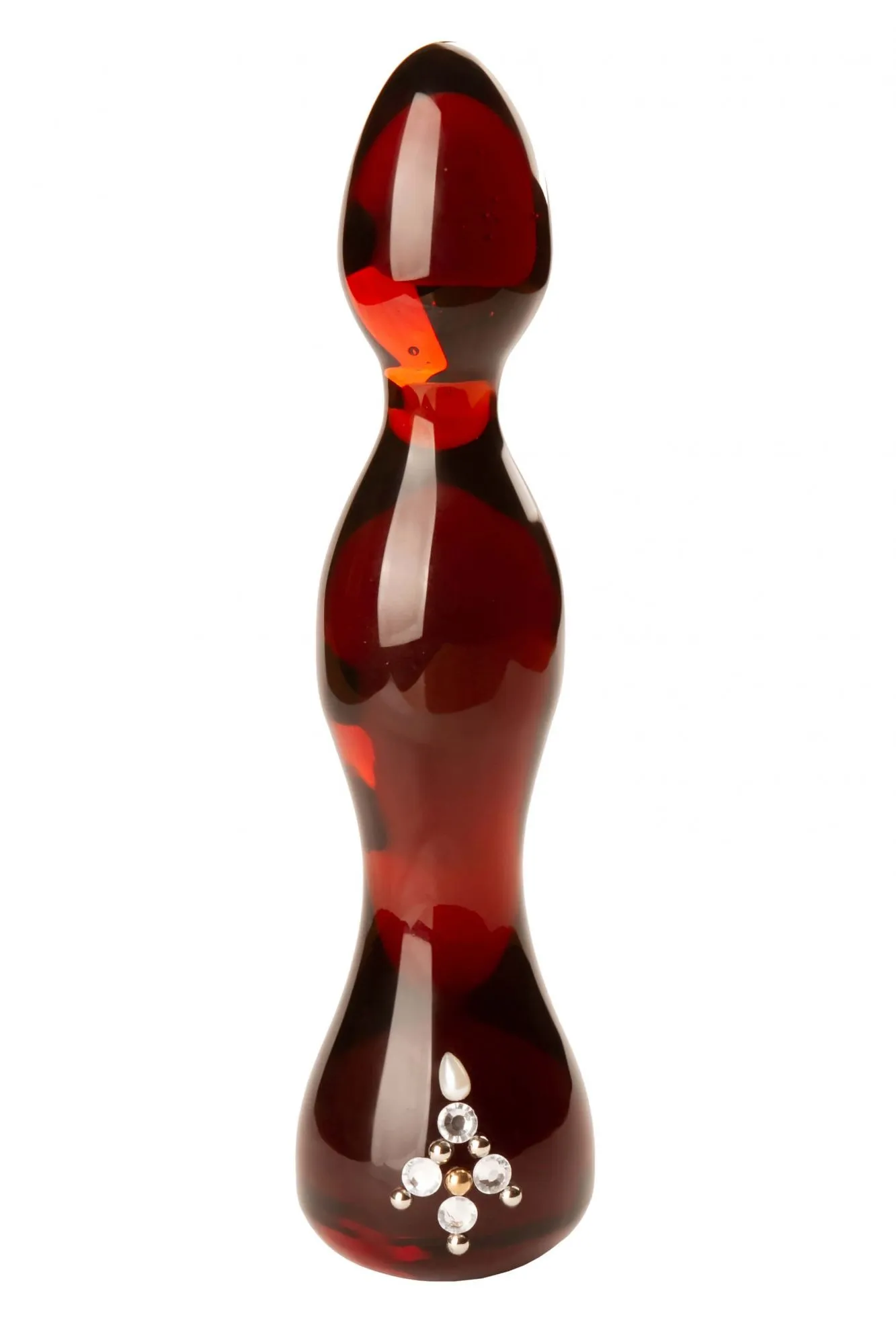 массажер стеклянный тёмно-медовый в Севастополе