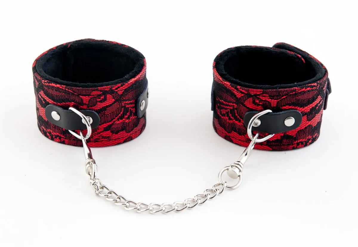 кружевные поножи toyfa marcus, красный, 46 см. в Севастополе