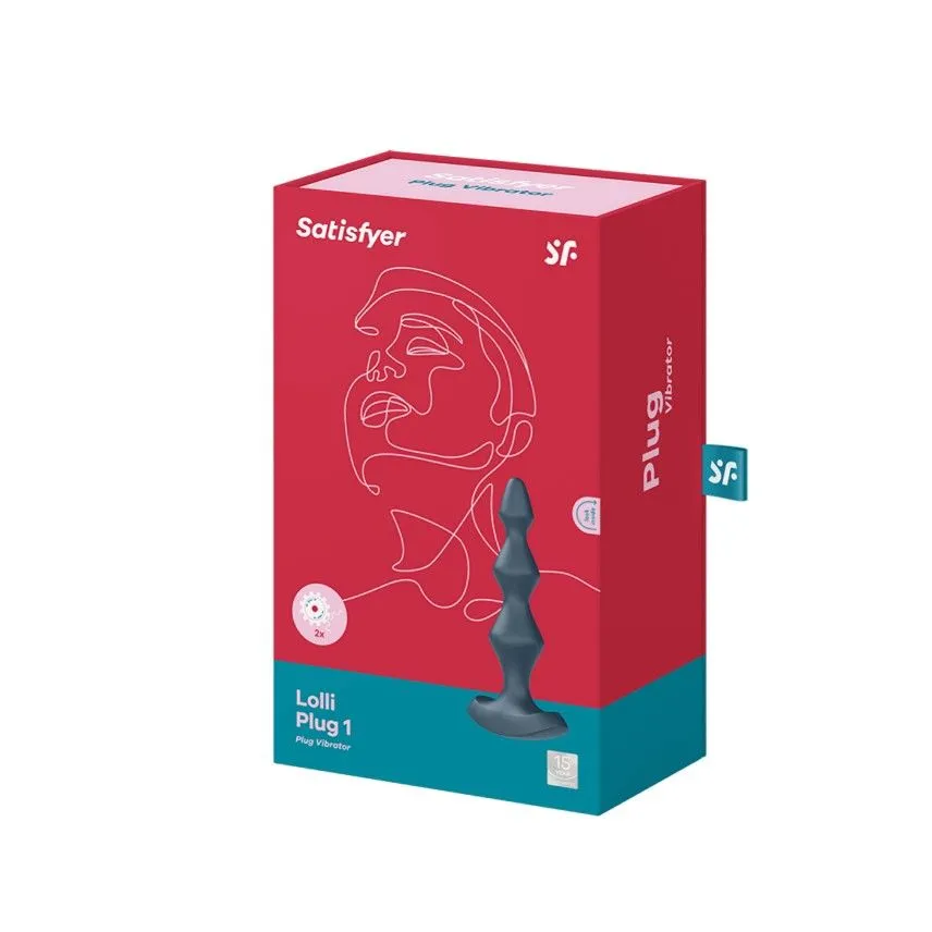 пробка анальная с вибрацией satisfyer lolli plug 1, серая в Севастополе