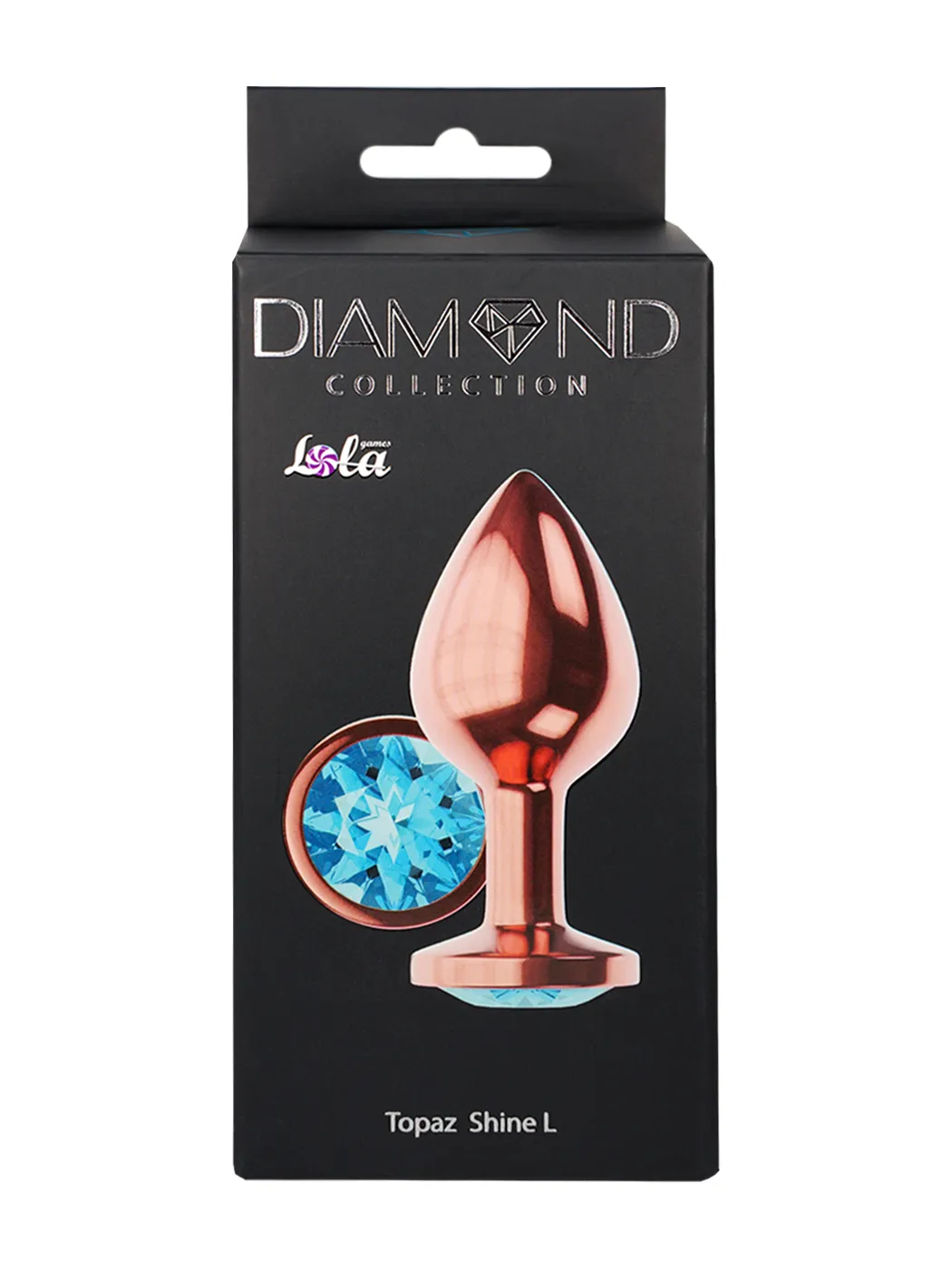 анальная пробка diamond topaz shine l розовое золото 4026-02lola в Севастополе