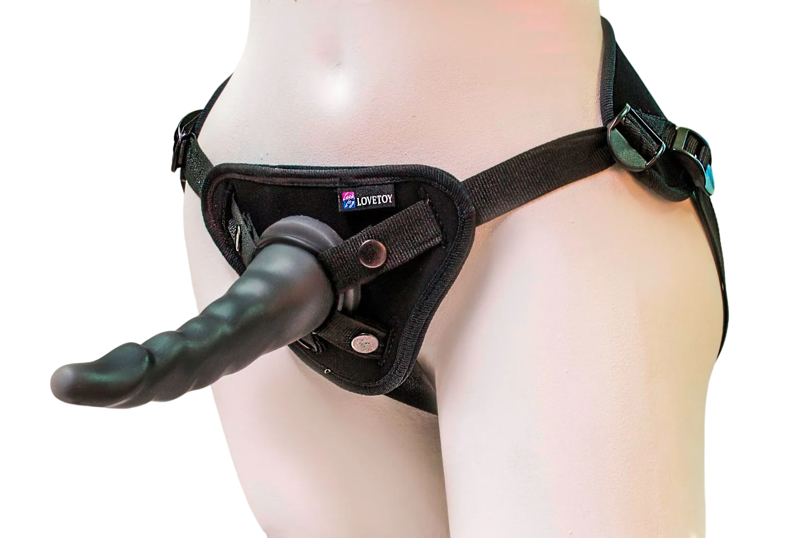 комплект lovetoy uni strap 8 black belt champion, 2 насадки в Севастополе