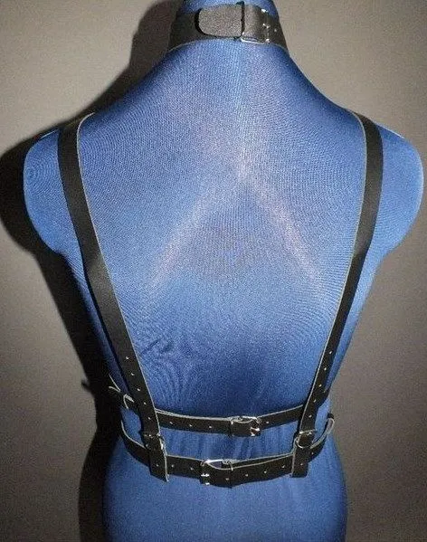 Эротическое бондажный комплект подиум с ошейником, черный в Севастополе