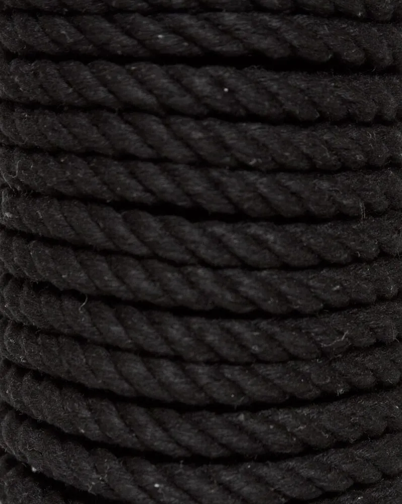 хлопковая веревка для шибари pinkrabbit черная, 10 м в Севастополе