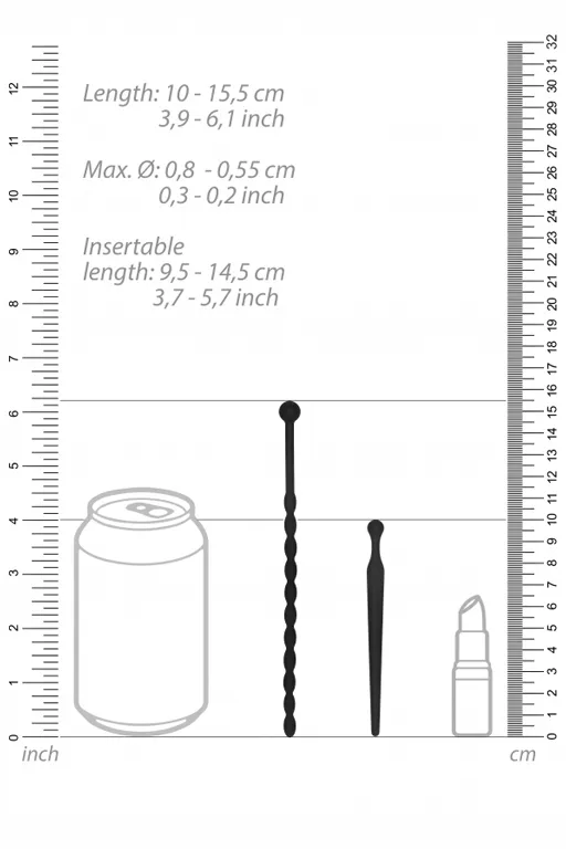 набор из двух уретральных стимуляторов (струн) beginners silicone plug set в Севастополе