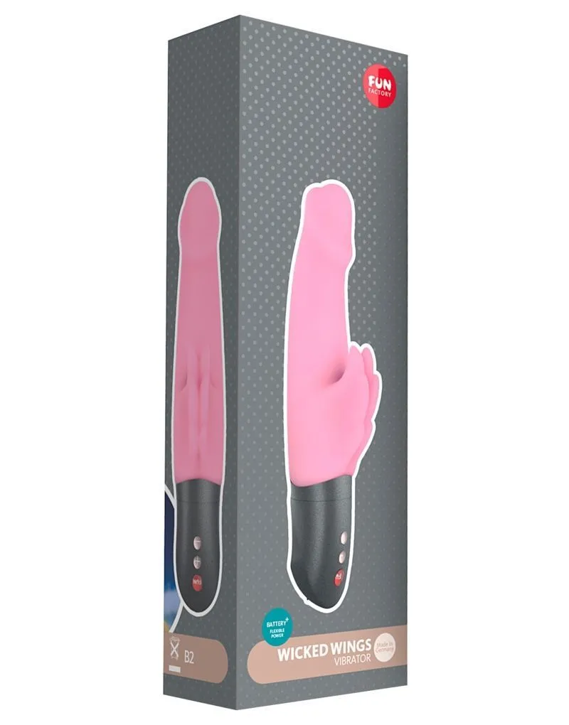 вибратор fun factory wicked wings battery plus, нежно-розовый в Севастополе