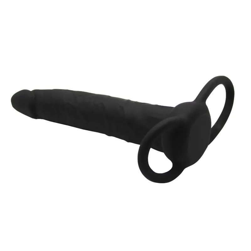 насадка анальная lovetoy silicone fantasy duoble prober, чёрная в Севастополе