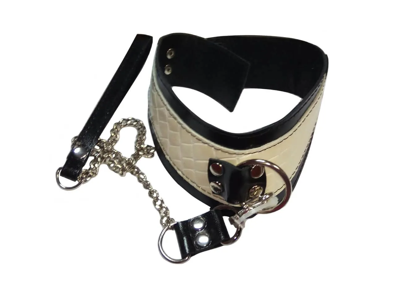 ошейник фигурный индиго с поводком на цепи в Севастополе