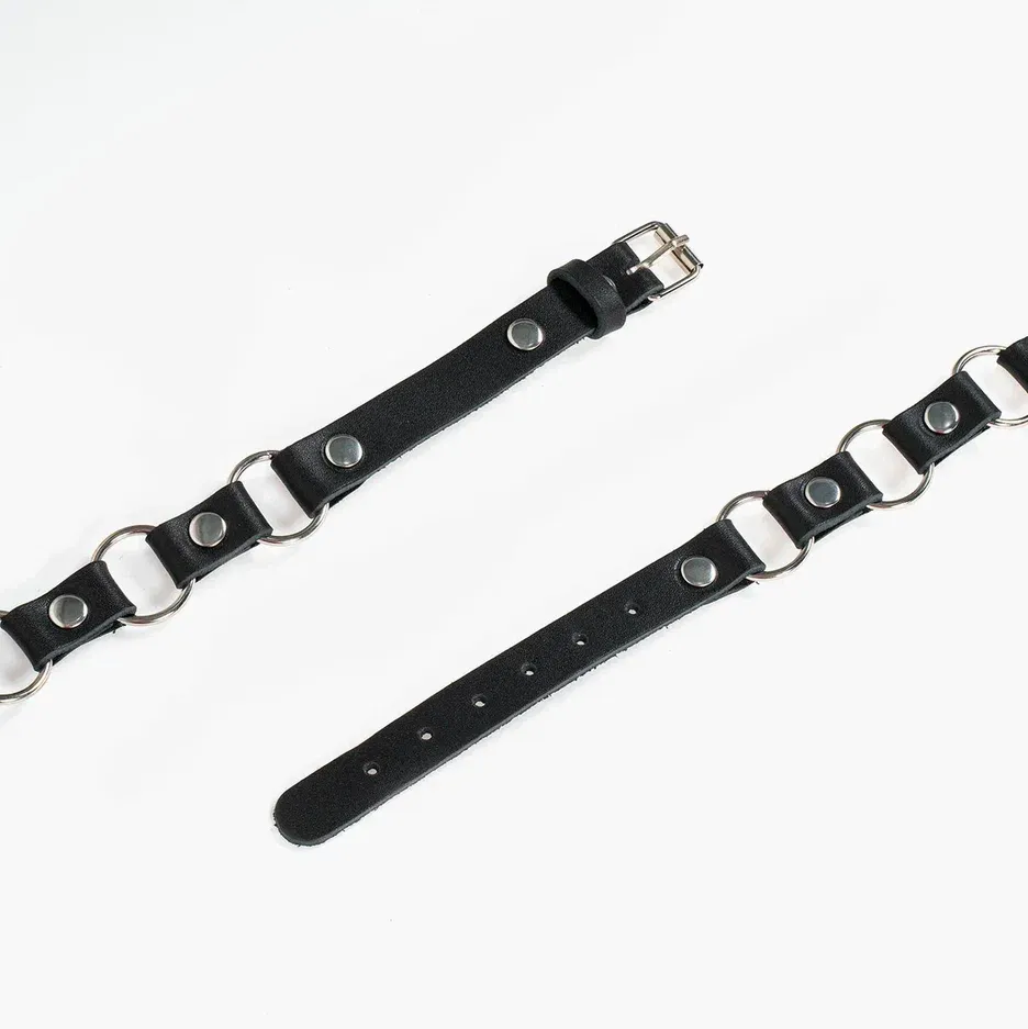 чокер pink rabbit кожаный с кольцами в Севастополе