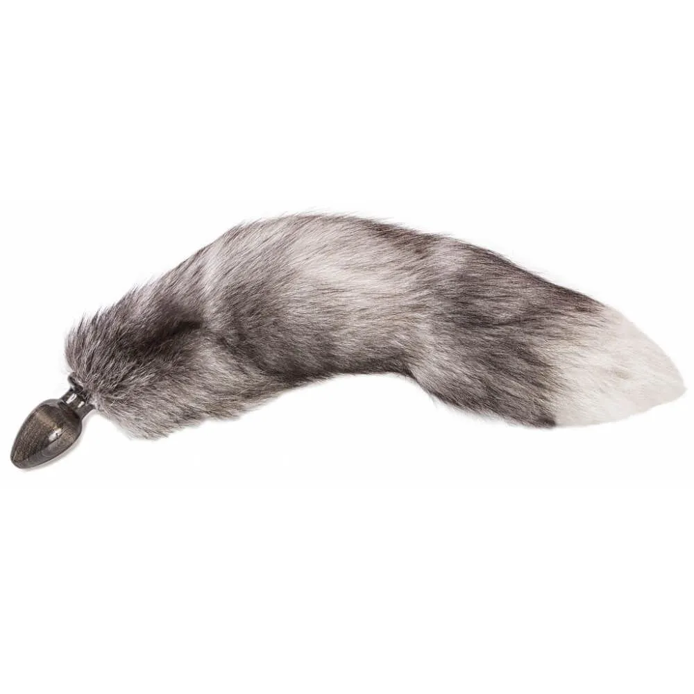 анальная пробка wild lust с серым лисьим хвостом, 3.2 см в Севастополе