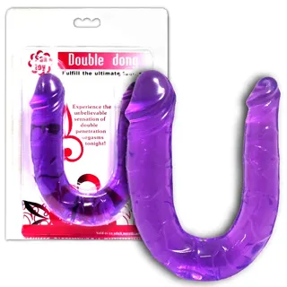 двухголовый фаллоимитатор фиолетовый bi-040001pur в Севастополе
